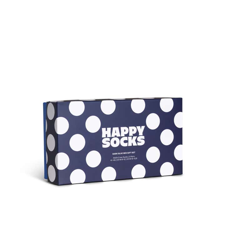 3-Pack Dark Blue Mix Socks Gift Set