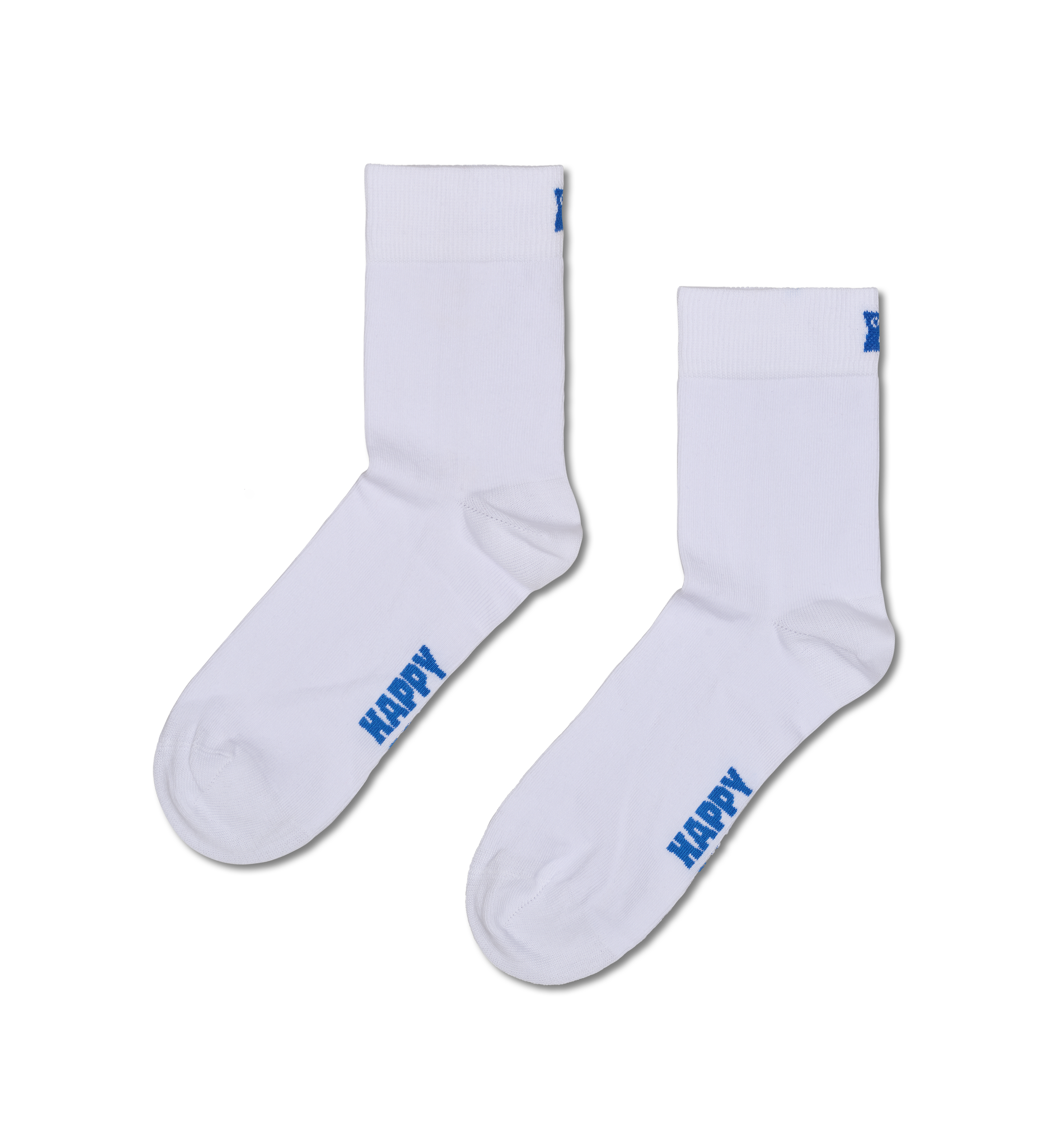 White Solid Crew Socks | Classic Plain Socks | Happy Socks US