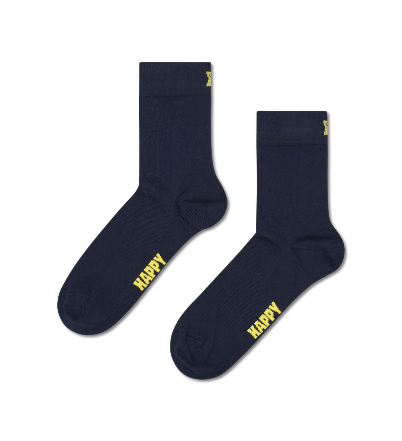 Navy Solid 1/2 Crew Sock
