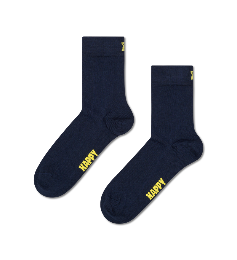 Navy Solid 1/2 Crew Sock