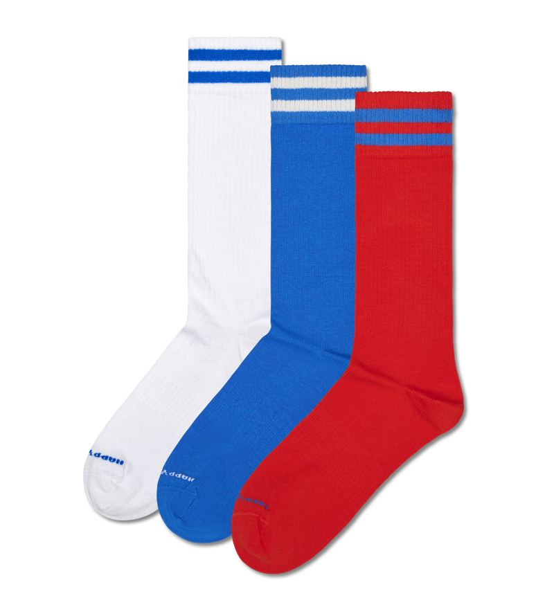 White 3-Pack Solid Sneaker Socks
