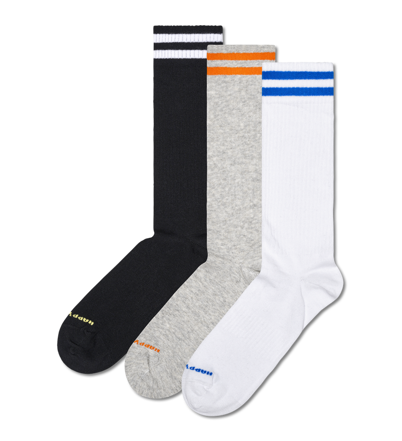 Black 3-Pack Solid Sneaker Socks