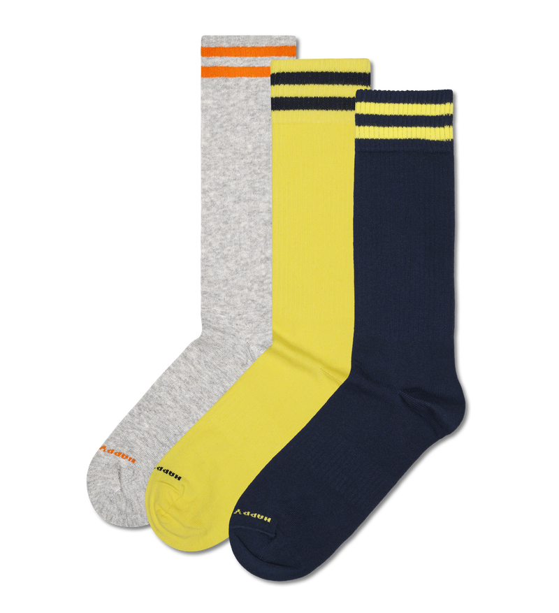 Grey 3-Pack Solid Sneaker Socks