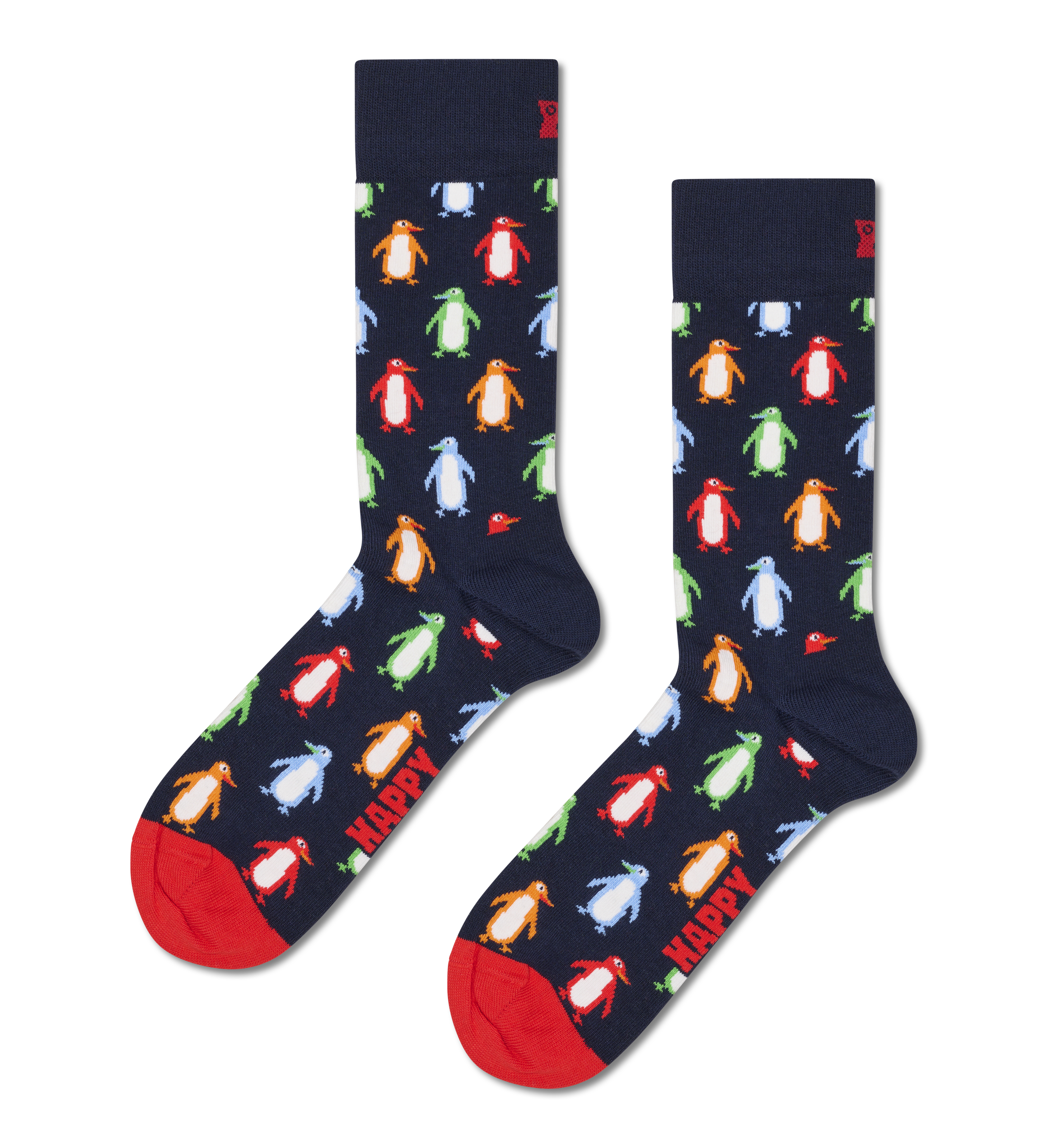 Pink Penguin Print Fun Socks