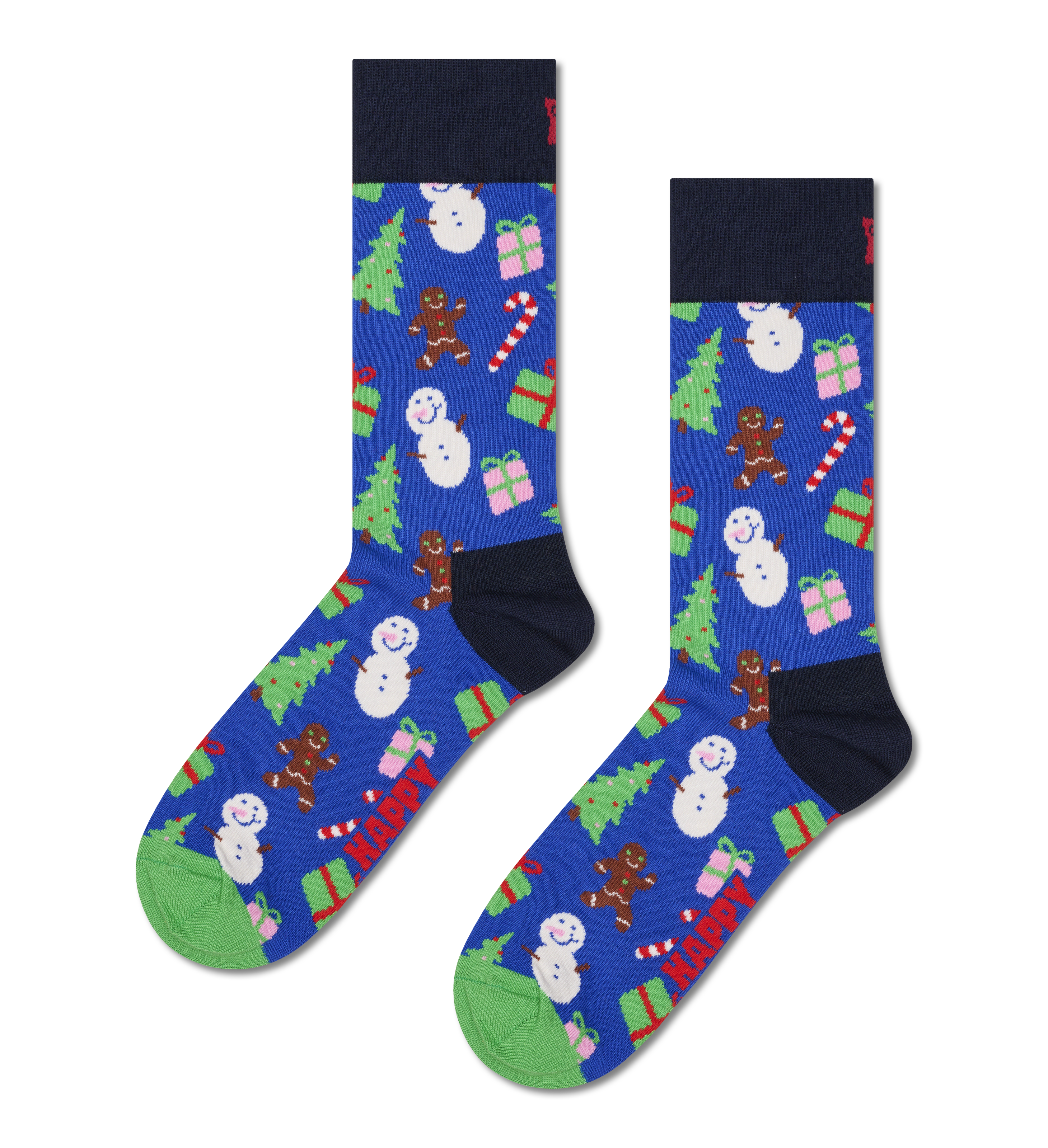 Christmas Fun Socks with Snowmen & Candy Canes | Novelty