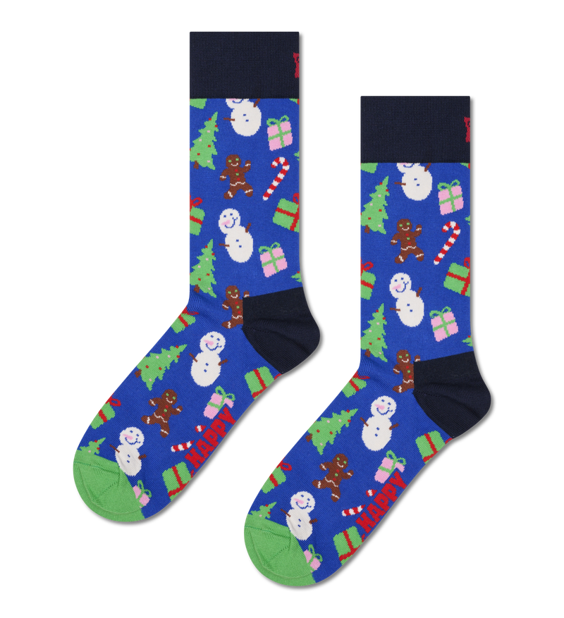 Christmas Fun Socks with Snowmen & Candy Canes | Novelty