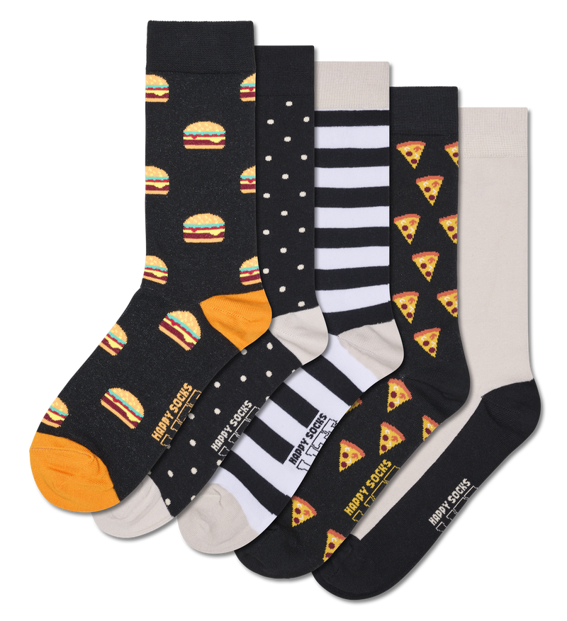 Colorful Food-Inspired Socks 5-Pack | Crazy & Fun