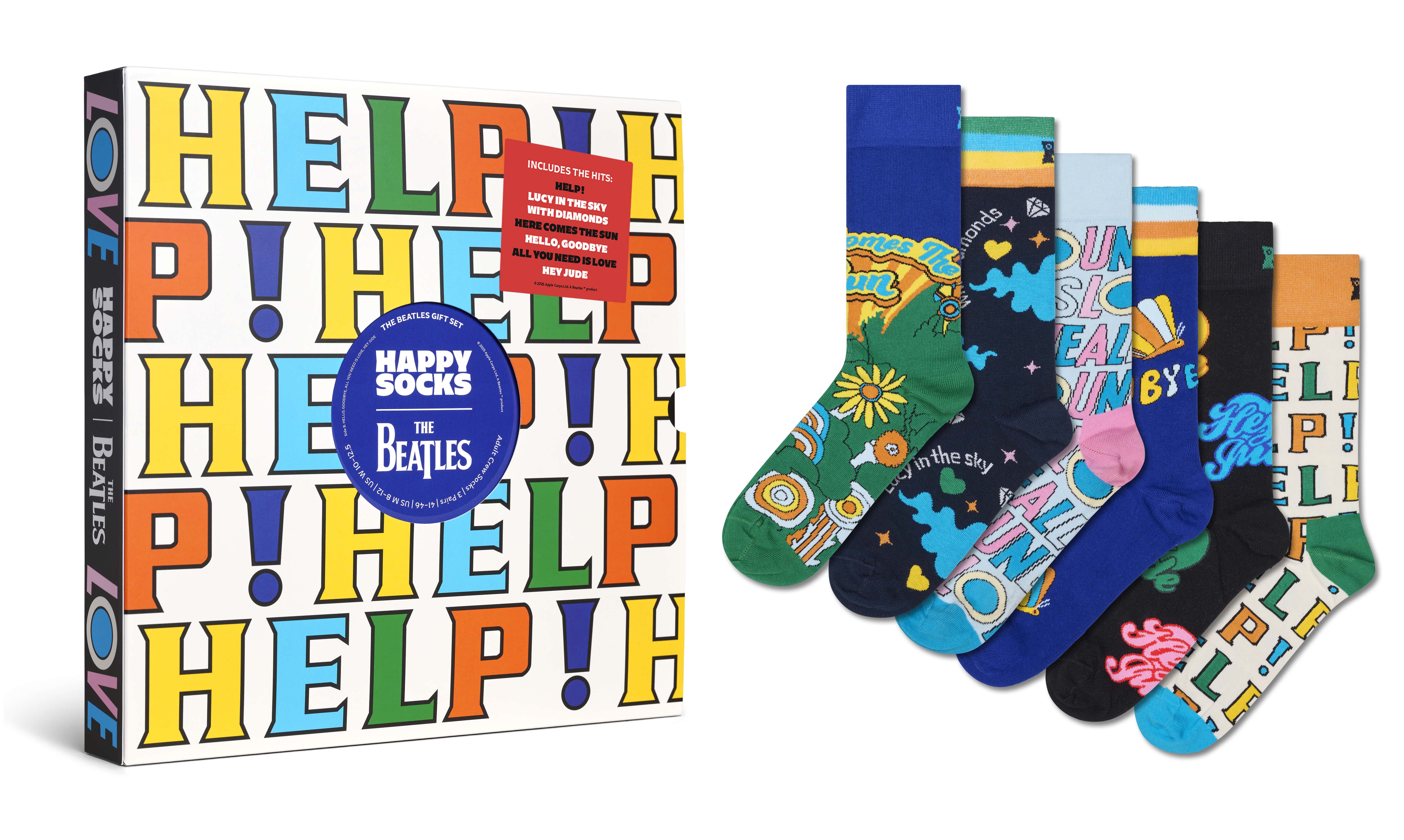 即発★Happy Socks ｘ Beatles限定コラボソックス６足セット 即発☆Happy Socks x Beatles限定コラボソックス6足セット