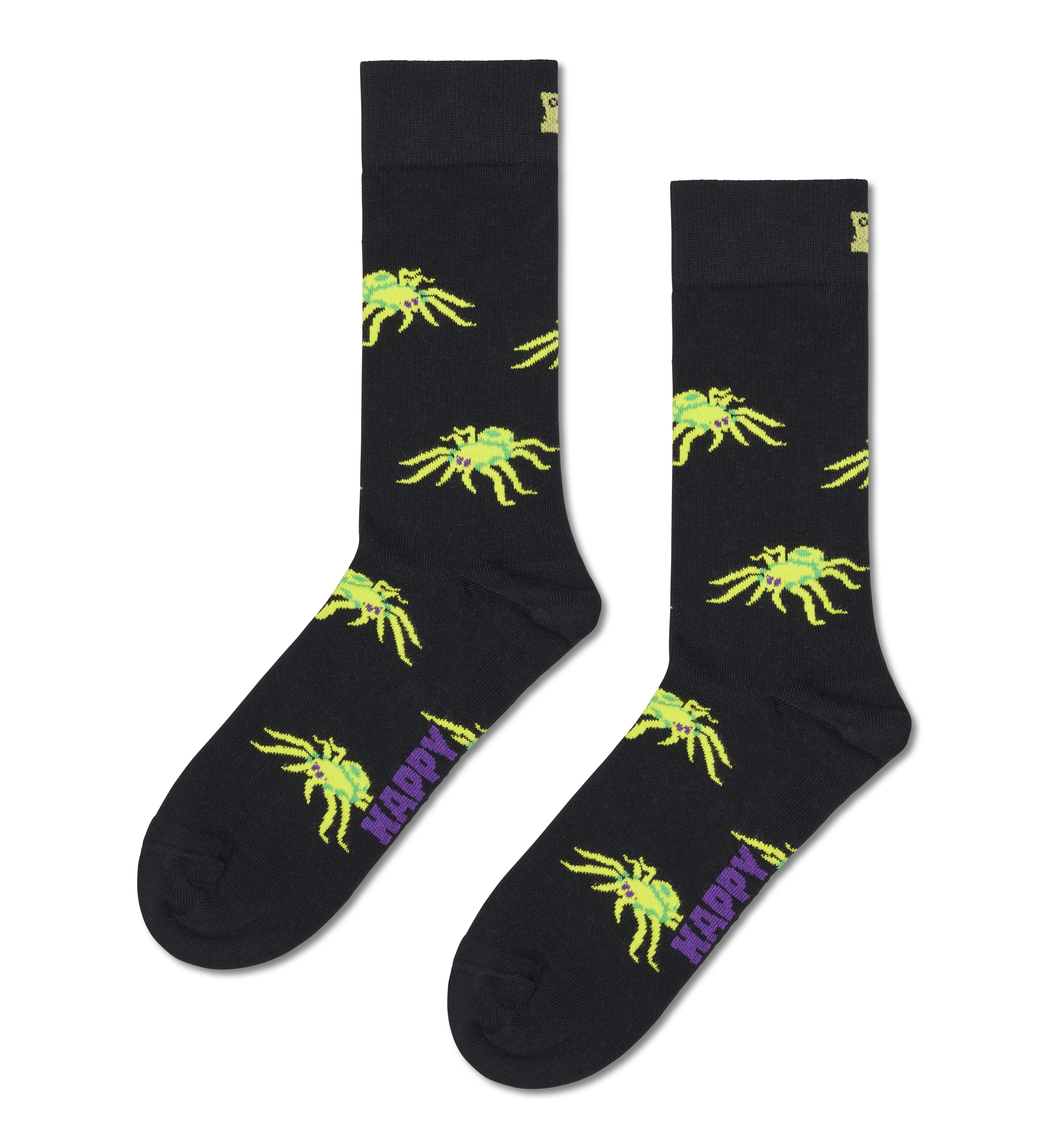 Black Spider Pattern Socks | Spooky & Fun