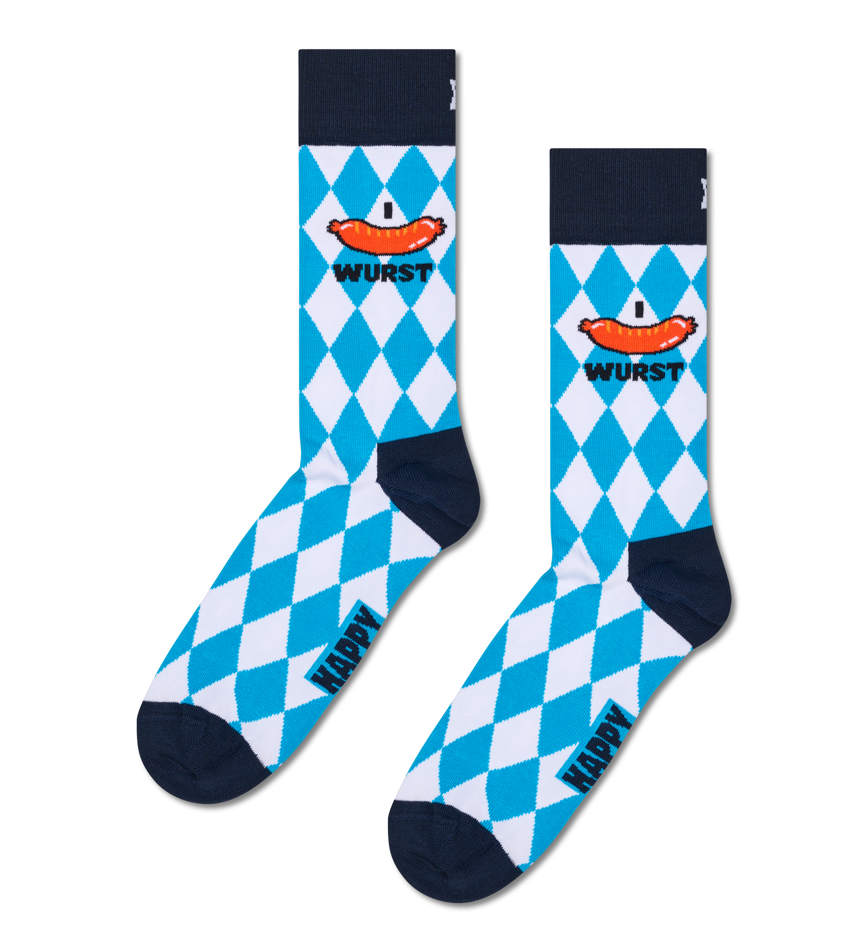 I Sausage Sausage Blue Crazy Socks