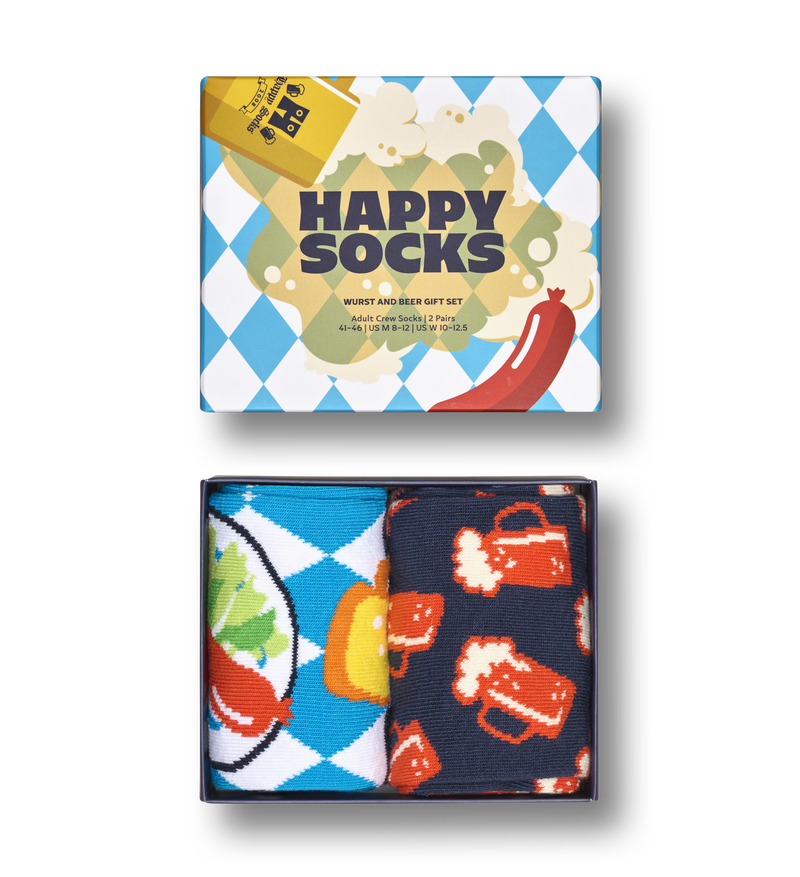 Oktoberfest Beer & Sausage Funny Socks 2-Pack