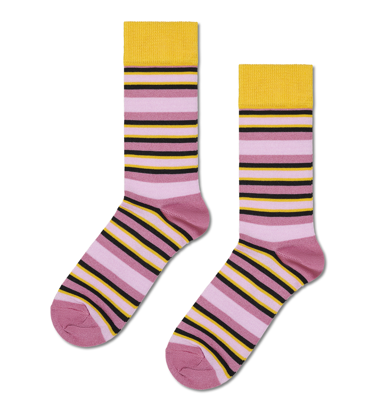 Pink & Beige Multi Stripe Sock | Colorful & Fun