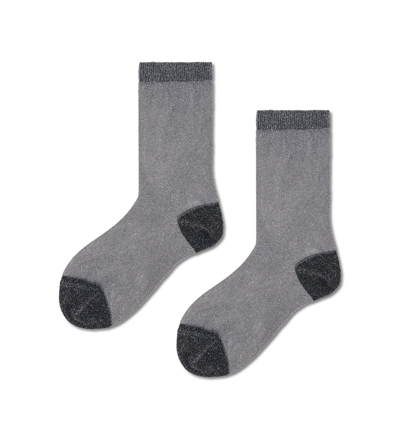 Red Sheer 3/4 Crew Socks | Fancy & Metallic