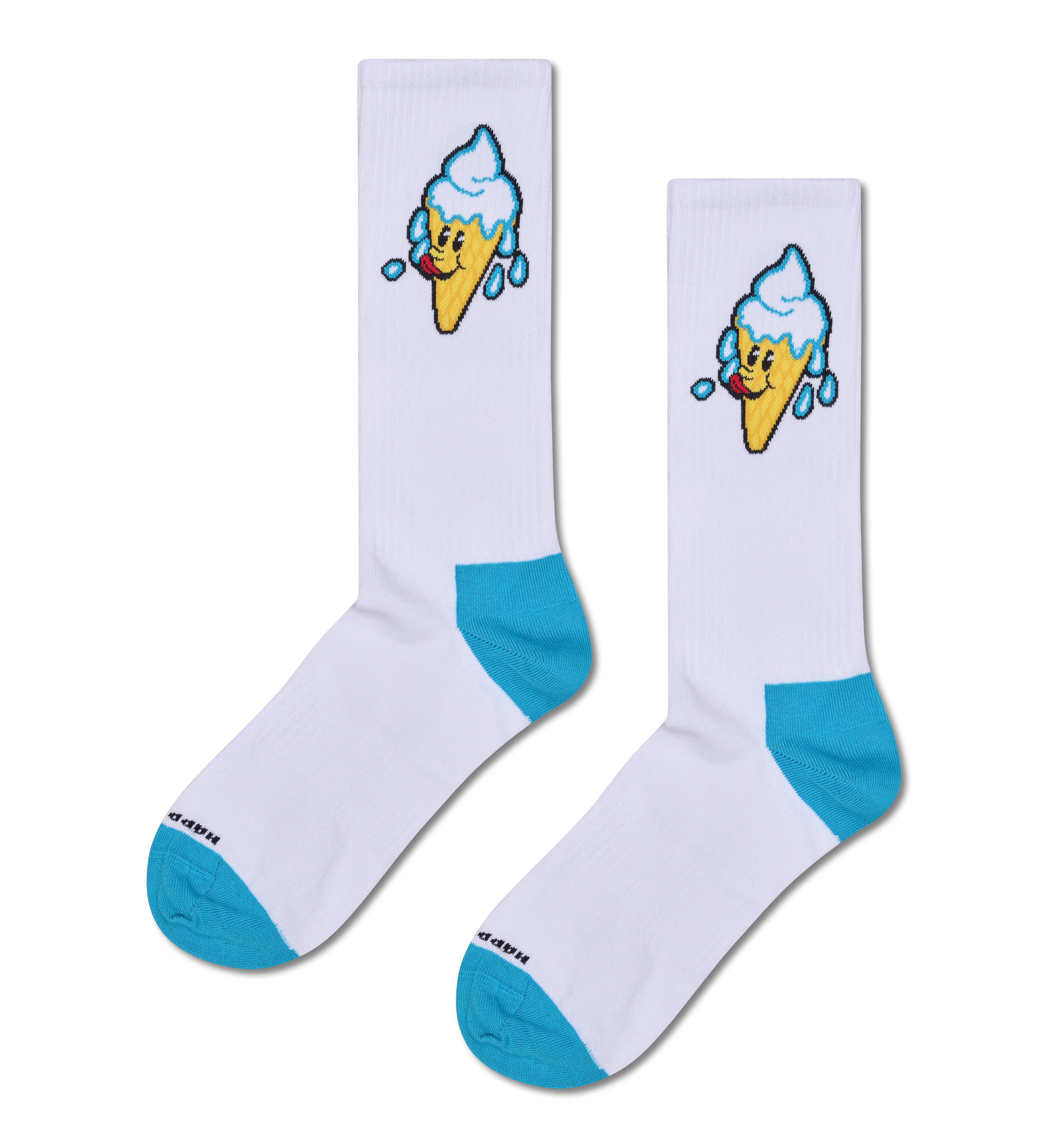 Smiling Ice Cream Sneaker Socks | Fun Food Socks