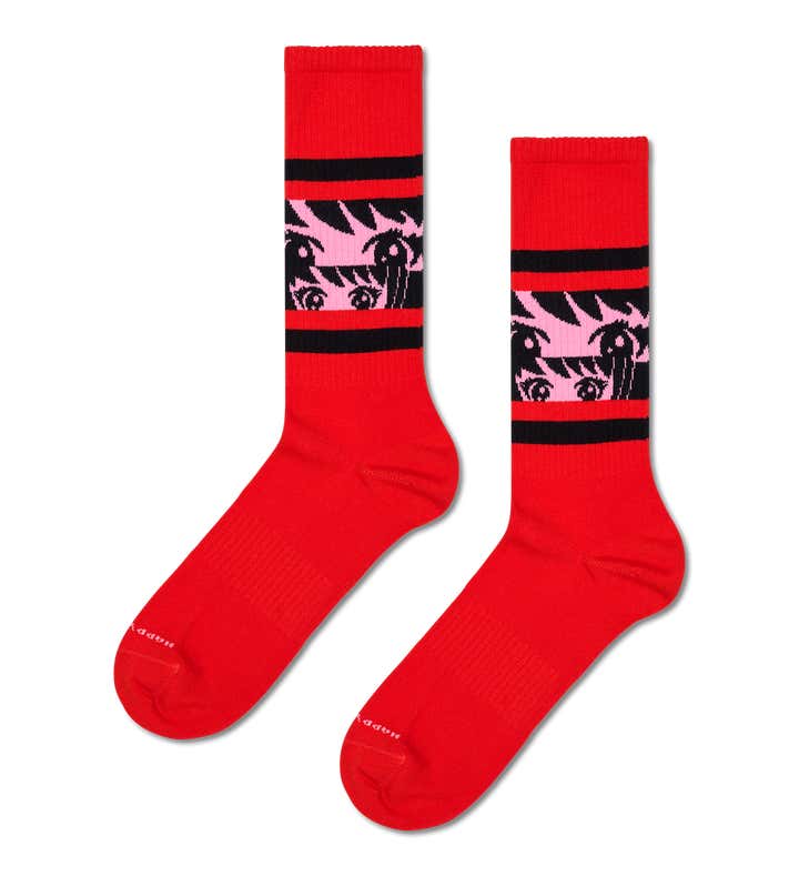 Anime Stripe Sneaker Sock