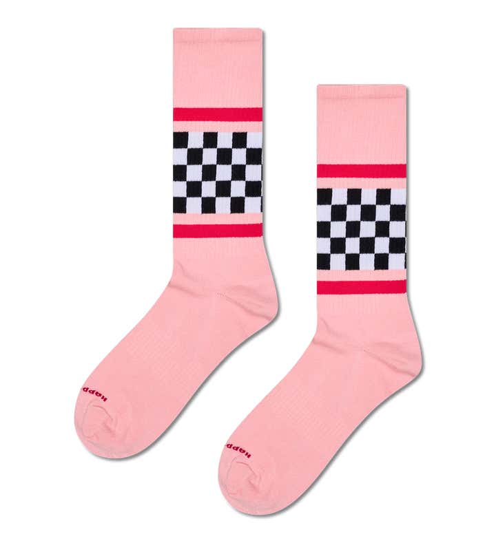 Checked Stripe Sneaker Sock