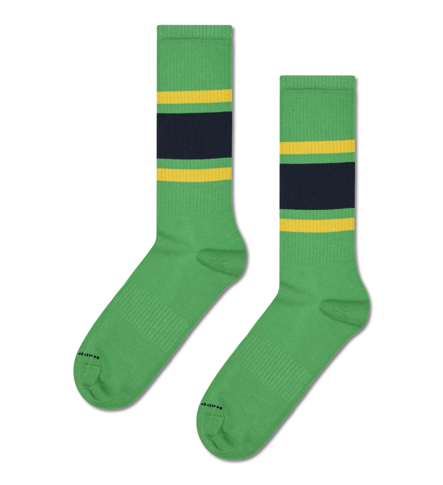Green Striped Sneaker Socks | Sports Style