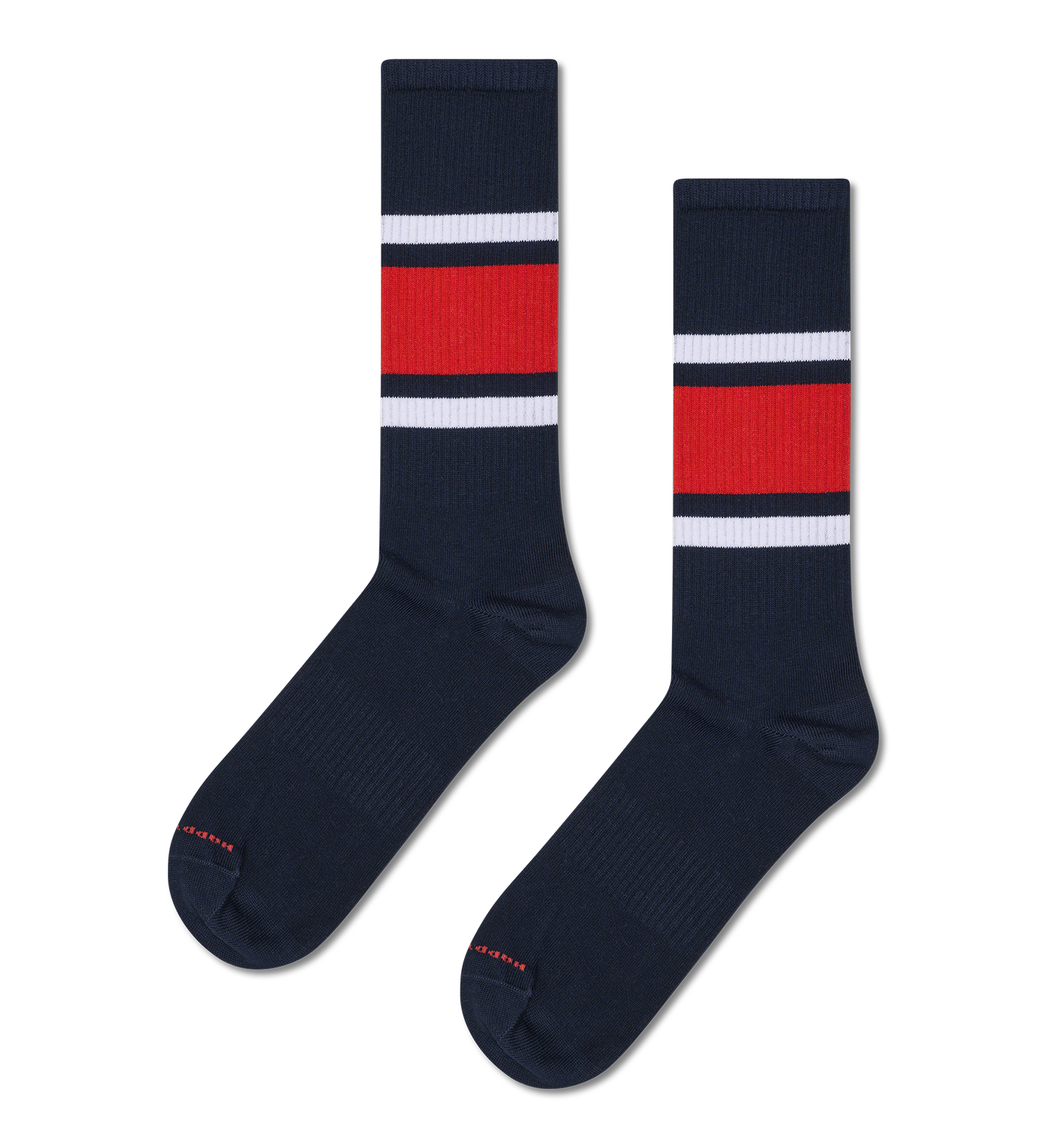 Dark Blue Striped Sneaker Socks | Gym & Basketball