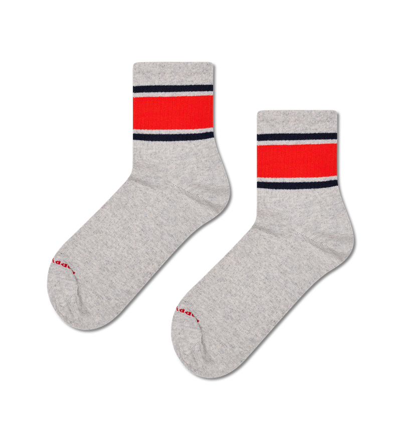 Gray Striped Sneaker Socks | Sports & Basketball