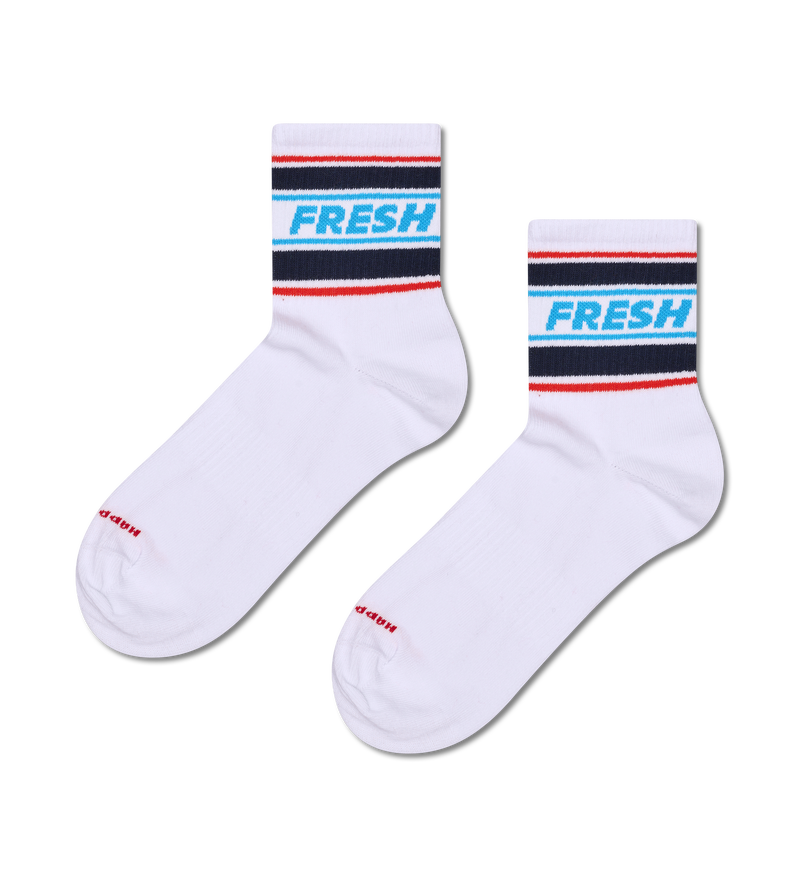Fresh Print 1/2 Crew Sneaker Socks | Funky Gym Socks