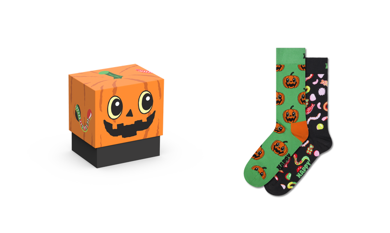 Spooky Halloween Socks - Pumpkin & Monster Prints