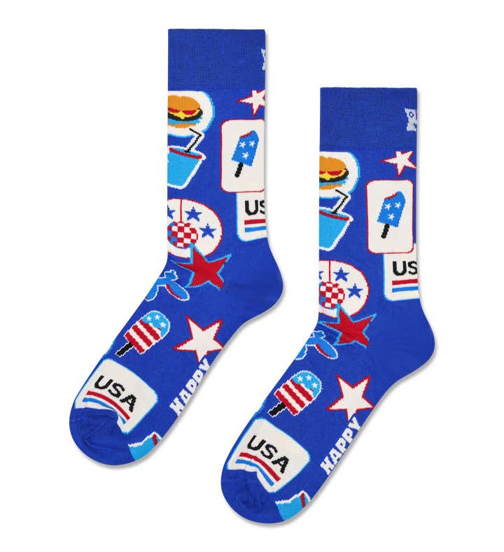 USA Stamp & Patch Sock