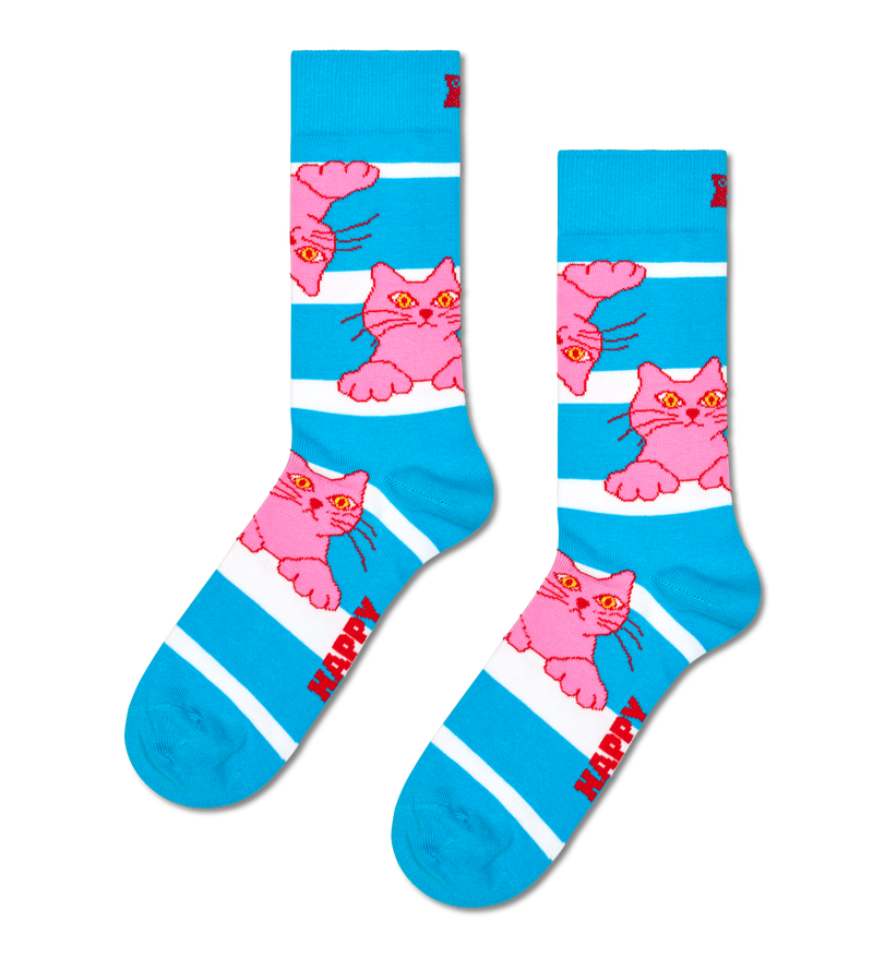 Fun Cat Stripe Sock | Funky Feline Gift