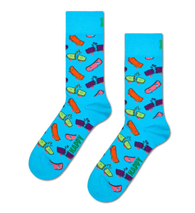 Colorful Skateboard Print Sports Socks | Funky