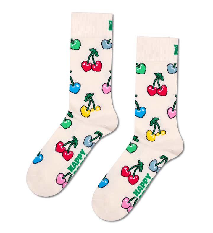 Cherry Heart Sock