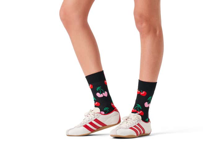 Cherry Heart Sock