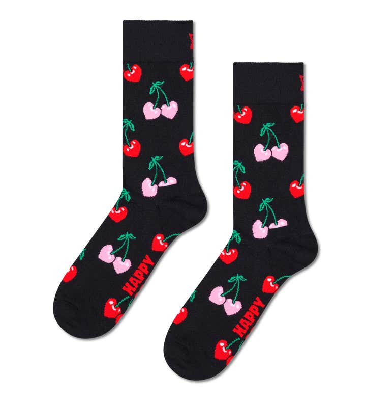 Cherry Heart Sock