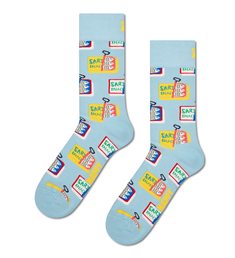 Sardine Tin Print Fun Socks | Funky Fish Novelty