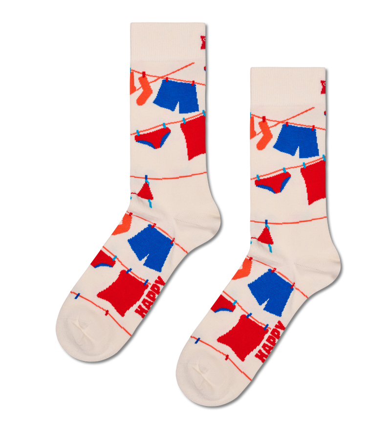 Colorful Clothesline Pattern Funky Socks