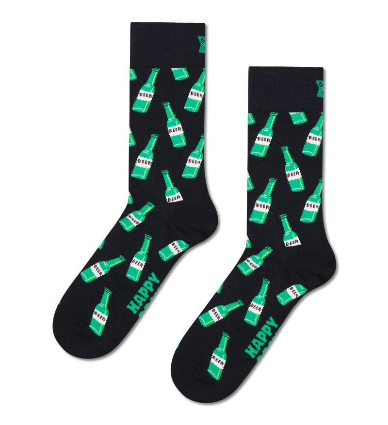 Beer Bottle Pattern Funny Socks | Novelty Gift