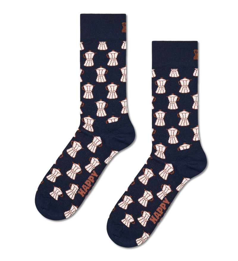 Moka Maker Pattern Novelty Socks | Fun Coffee Gifts
