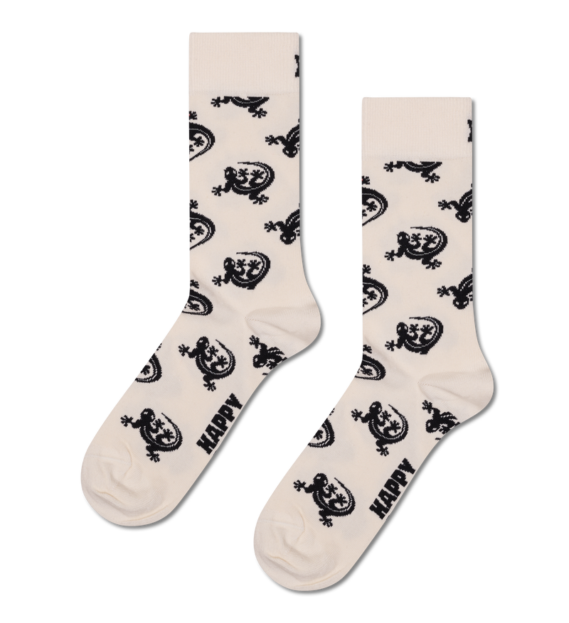 Repeating Lizard Print Novelty Socks | Silly Animal Design