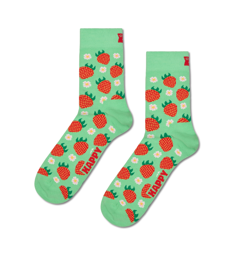 Strawberry Print Fun Socks | Silly Food Socks