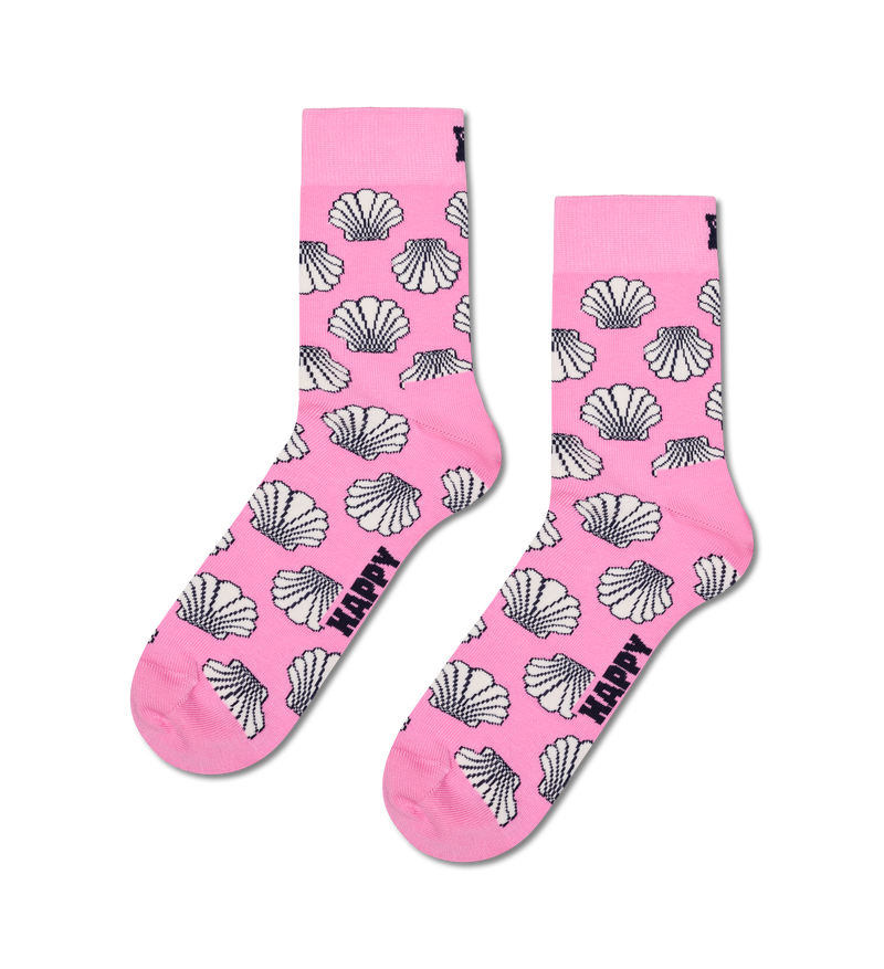 Sea Shell Print Short Crew Socks | Fun & Funky
