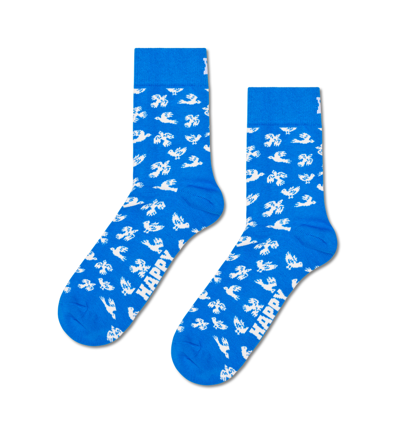 Dove Print Short Crew Socks | Fun Animal Socks