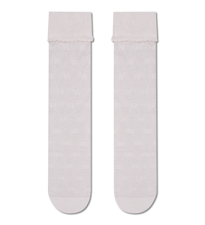 Stylish Monogram Pattern Tall Crew Socks | Fashion & Trendy