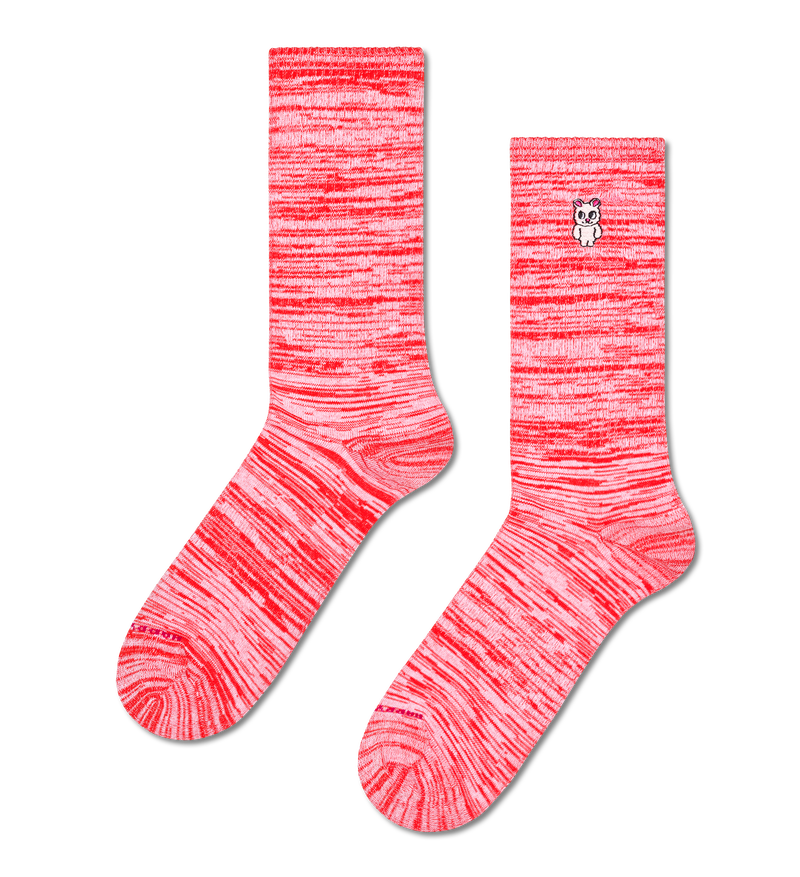 Cute Teddy Bear Red Sneaker Socks | Funny Gym Socks