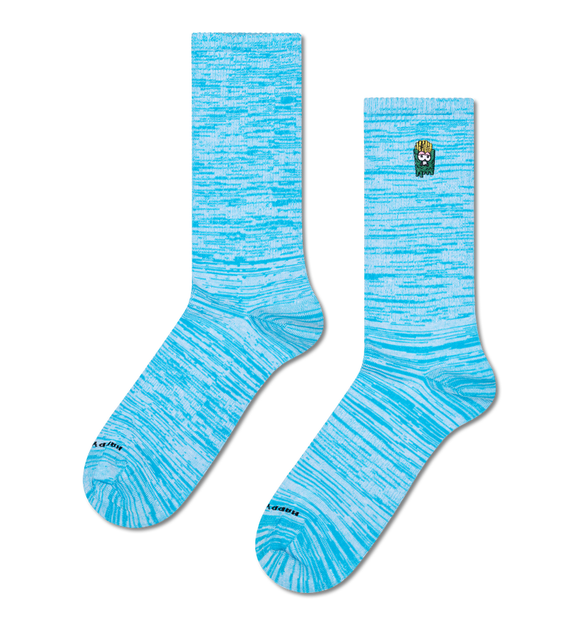 Blue French Fries Sneaker Socks | Funky & Silly