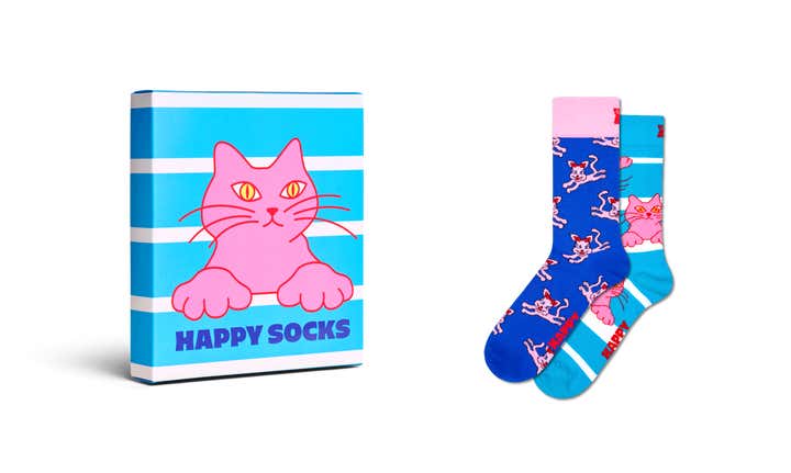 2-Pack Cats Socks Gift Set