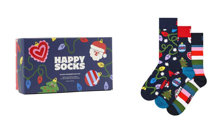 3-Pack Holiday Ornaments Socks Gift Set