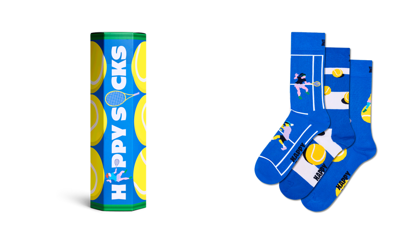 Tennisfieber: Buntes 3er-Socken-Set