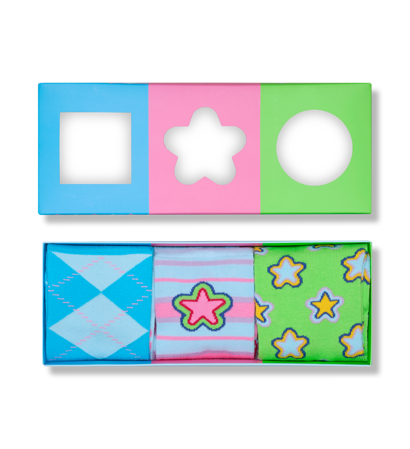Colorful Star & Striped Socks Gift Set | 3-Pack