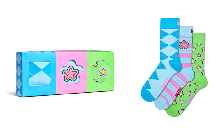 3-Pack Charm Graphics Socks Gift Set