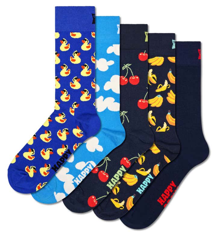 5-Pack Classic Rubber Duck Mix Socks
