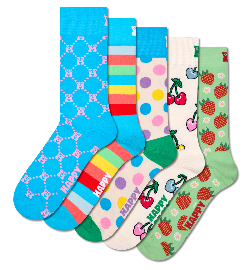 Fun & Comfortable 5-Pack Charm Mix Socks