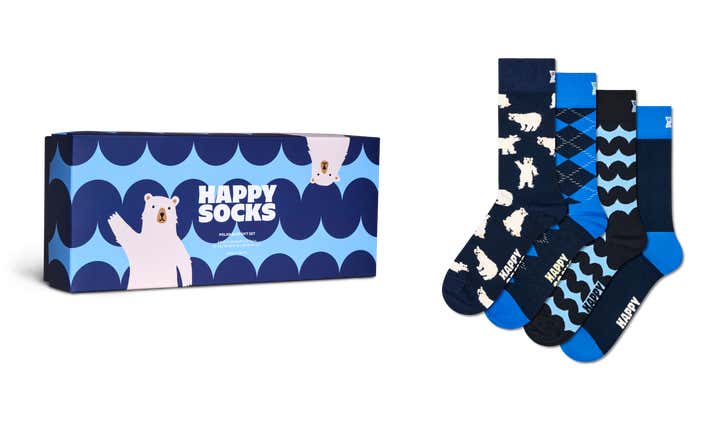 4-Pack Polar Blue Socks Gift Set